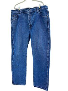 Wrangler Regular Fit Straight Leg Stonewash Denim Jeans Mens 42x32 Style 96501MR